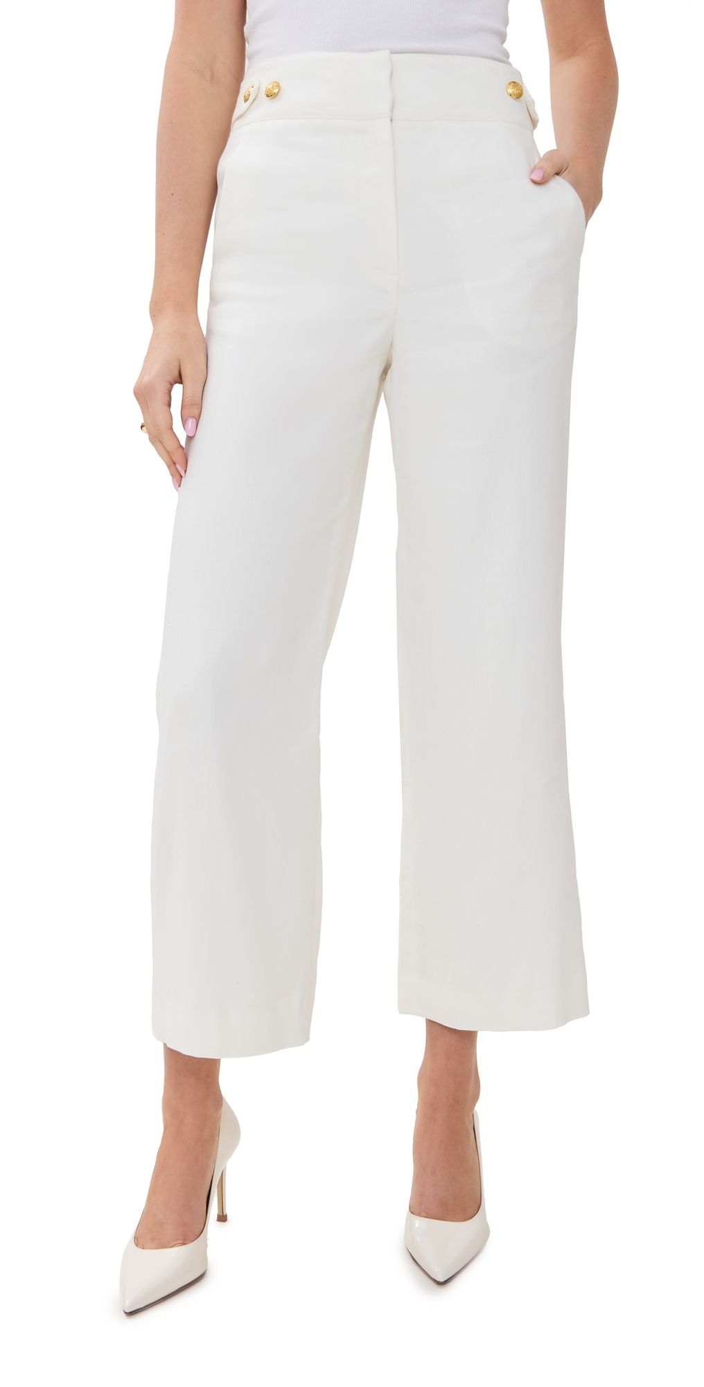 Veronica Beard Aubrie Pants White 12