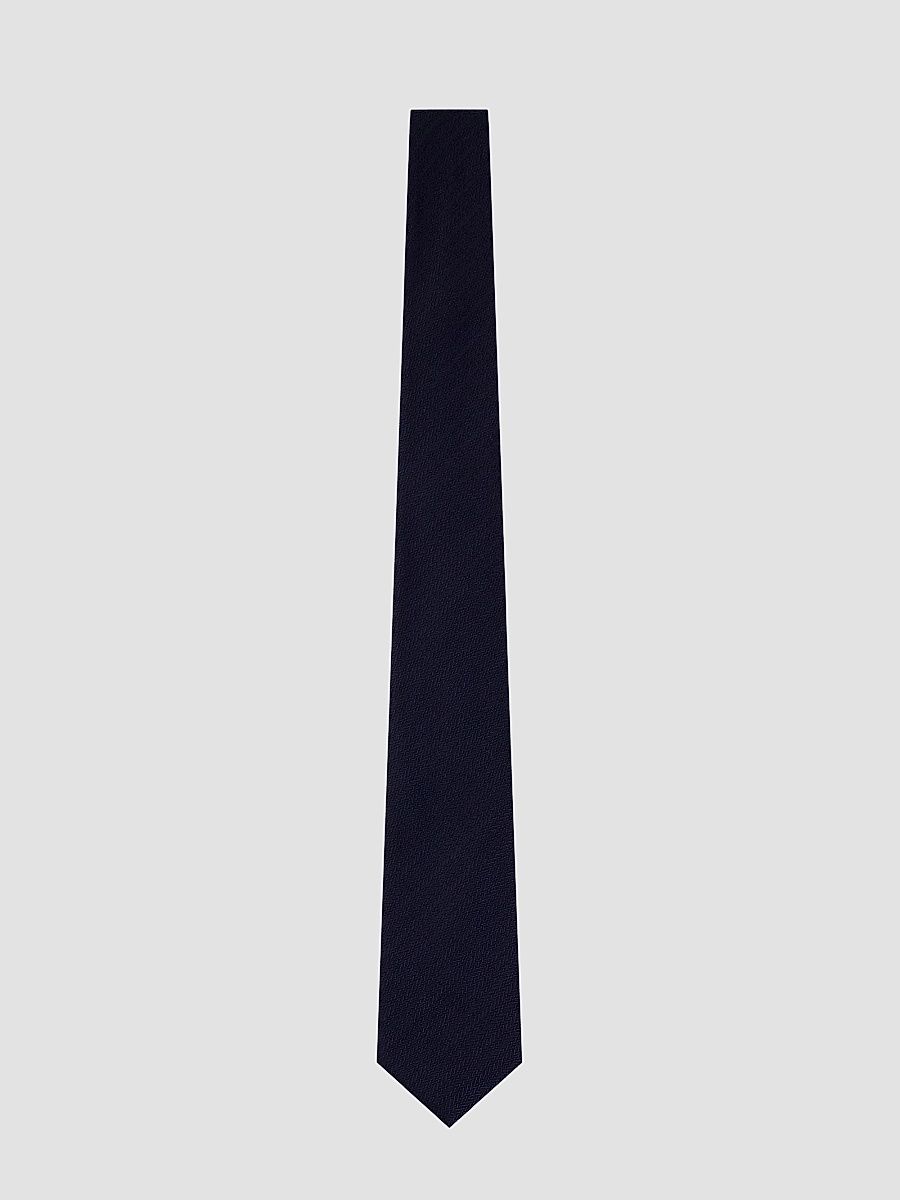 Men's Chevron Jacquard Silk Tie - Fancy Blue