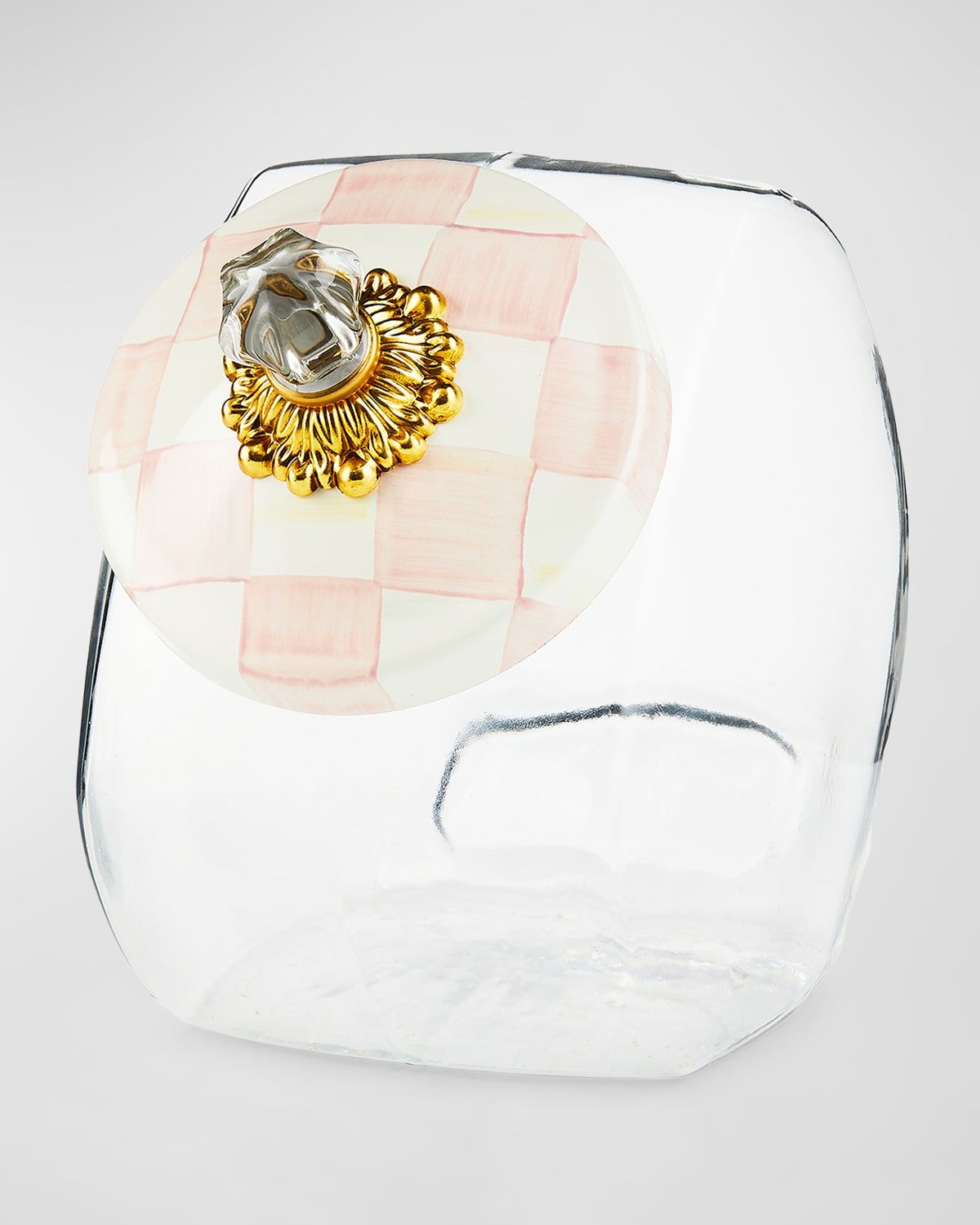 Cookie Jar with Rosy Check Enamel Lid