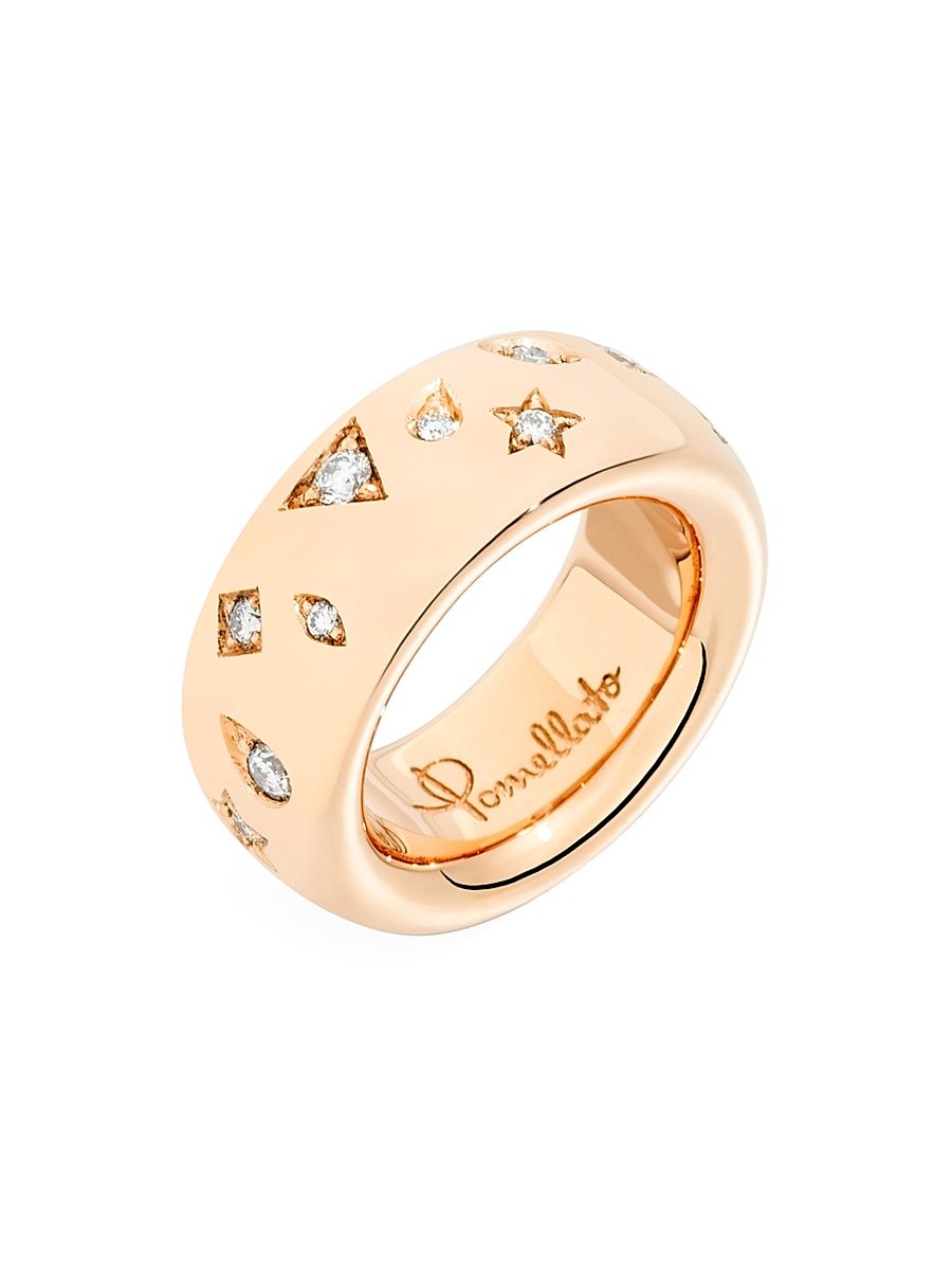 Women's Iconica 18K Rose Gold & Diamond Ring - Rose Gold - Size 6.75