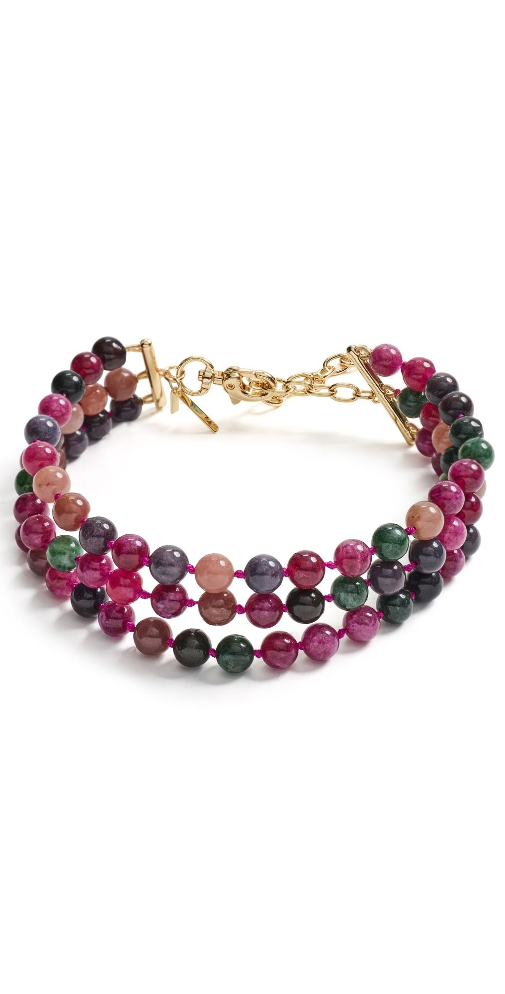 Lele Sadoughi Multi Strand Necklace Wildberry Tourmaline One Size