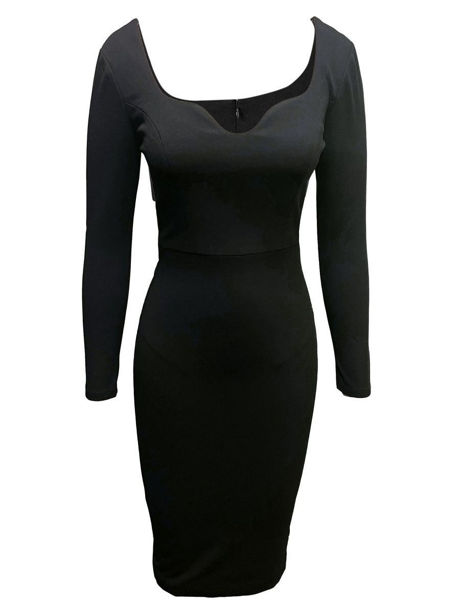 Dress The Population Women's Sonia Fitted Midi-Dress - Black - Size XXS
