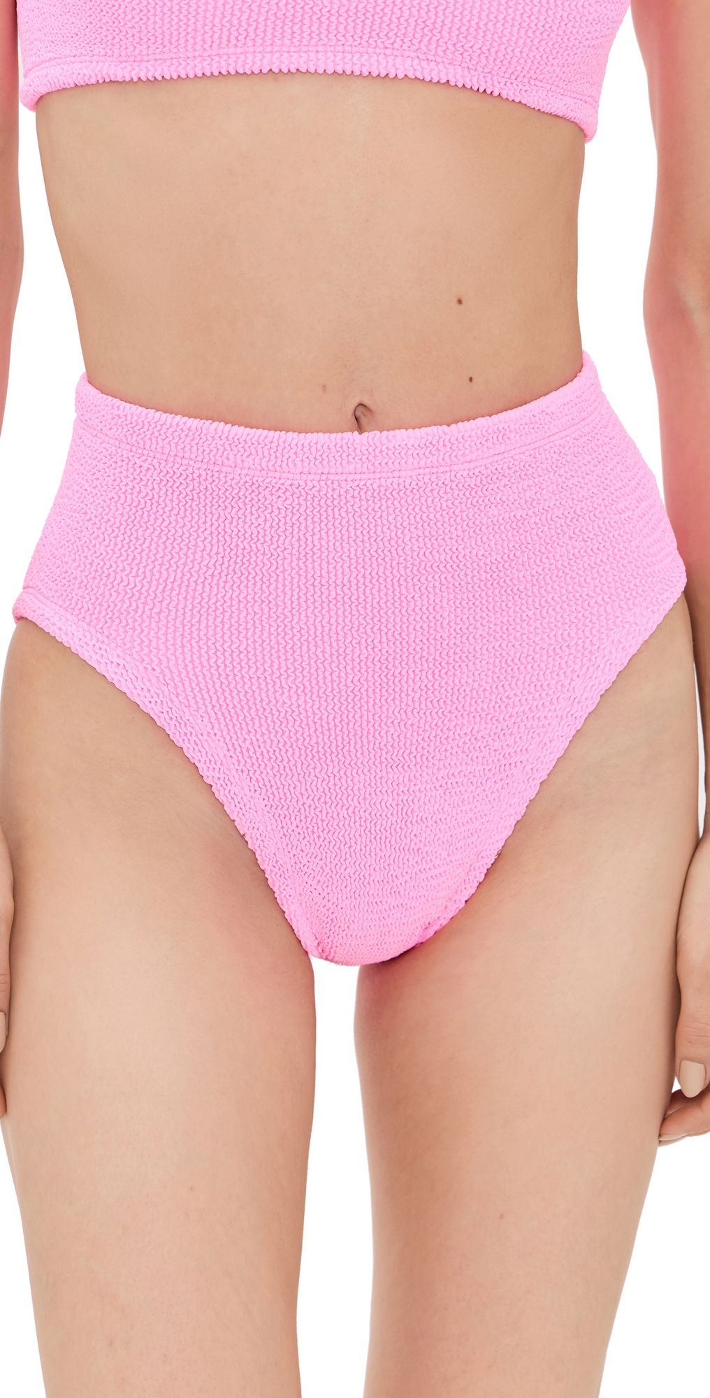 Hunza G High Waist Bikini Bottoms Bubblegum One Size