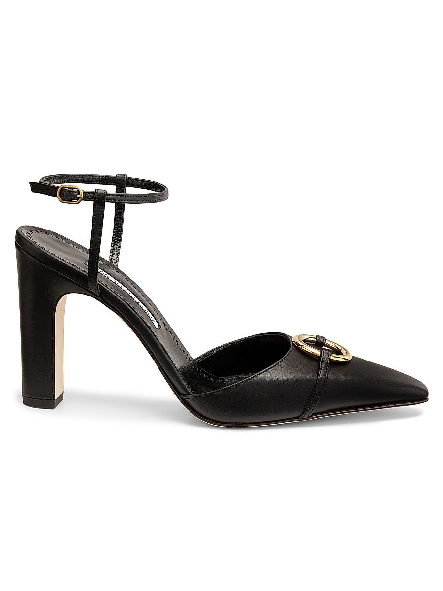 Women's Querelle Embellished Leather Pumps - Black - Size 9.5