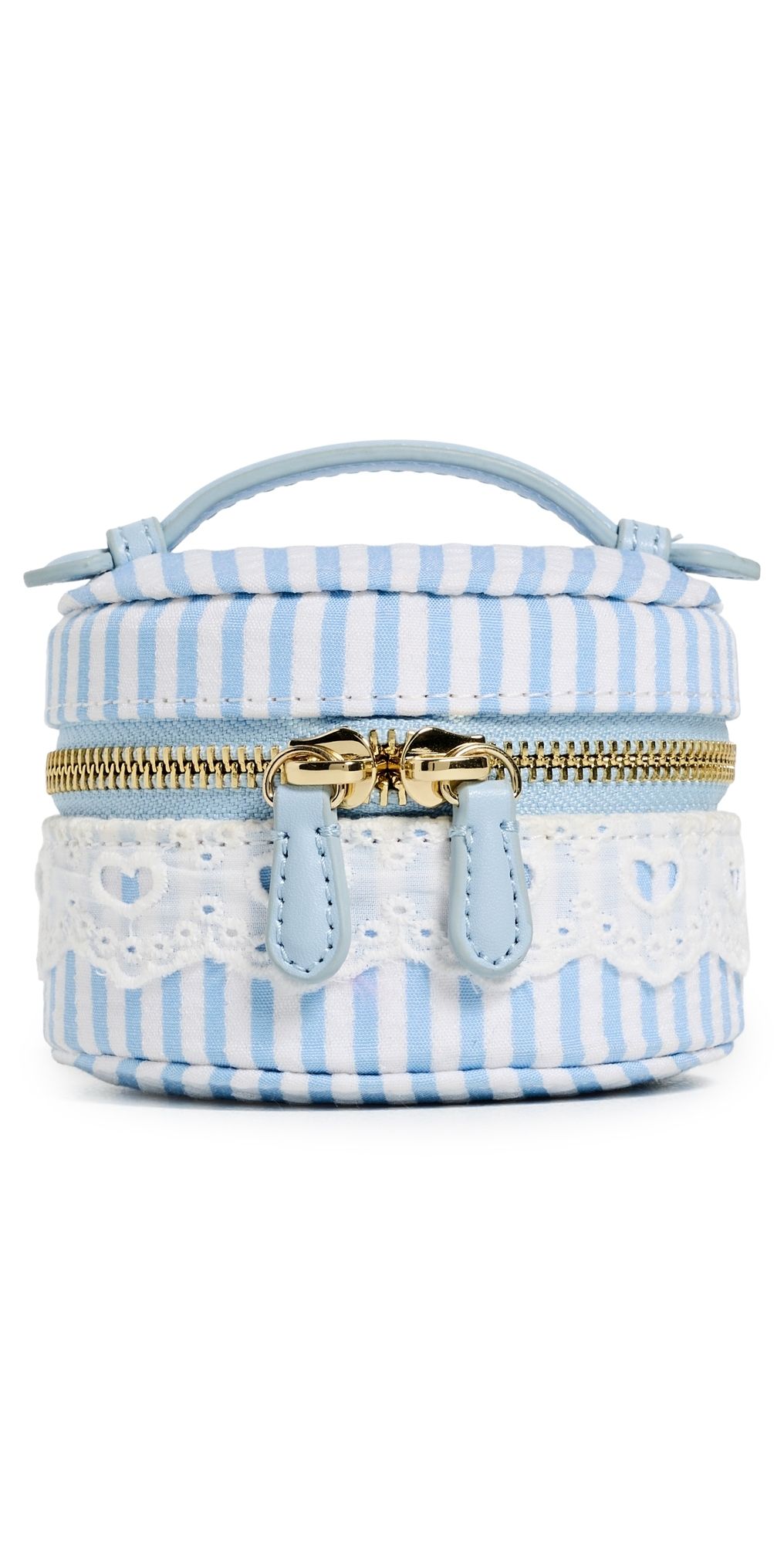 Stoney Clover Lane Top Handle Pill Case Blue Seersucker One Size
