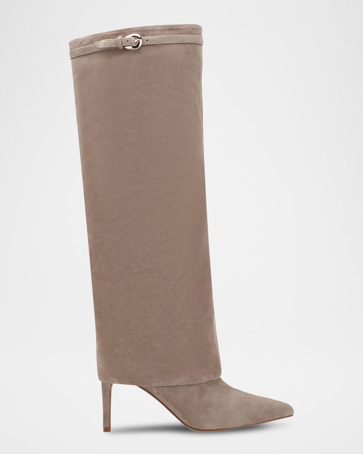 Naples Suede Foldover Knee-High Boots