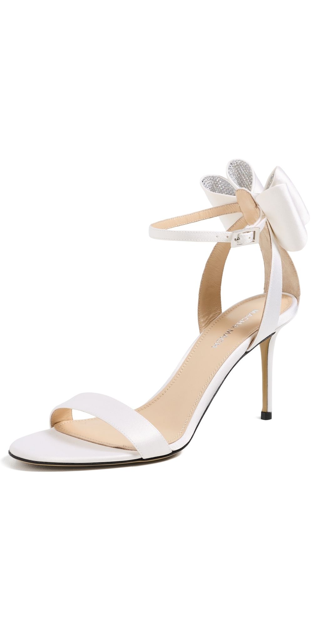 MACH & MACH Le Cadeau Satin Sandals White 37
