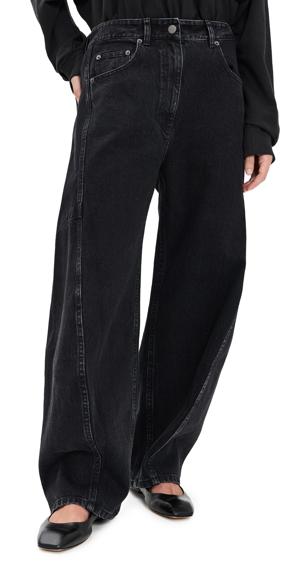 Tibi Petite Sid Jeans Black 28