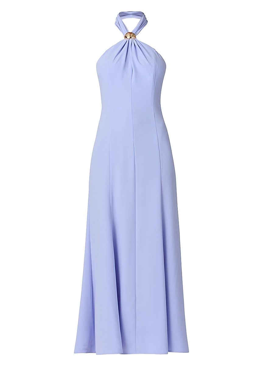 Shoshanna Women's Keller Panelled Halter Midi-Dress - Lilac - Size 12