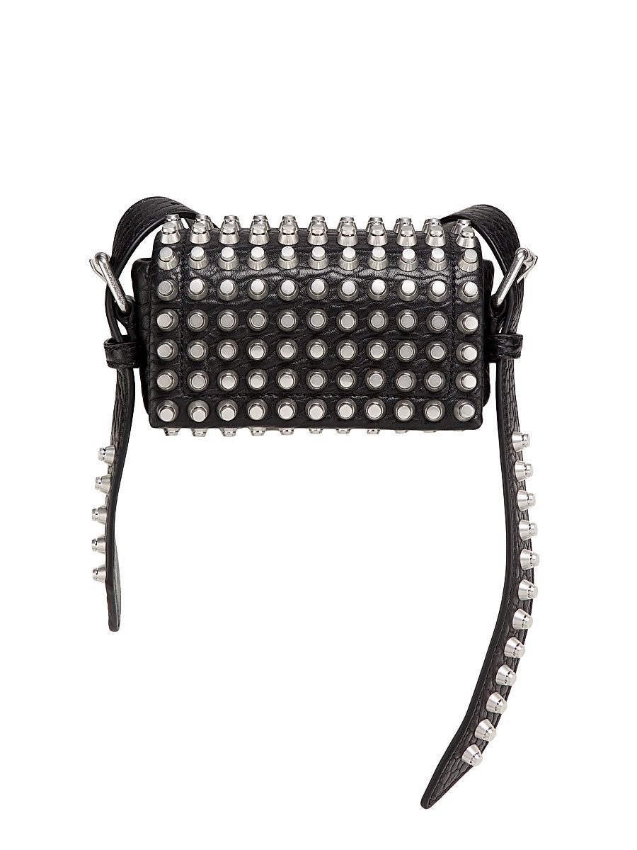 Women's Ricco Mini Studded Leather Flap Crossbody Bag - Black