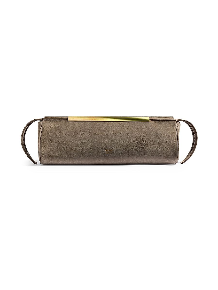 Women's Donna Suede Evening Clutch - Morning Dove