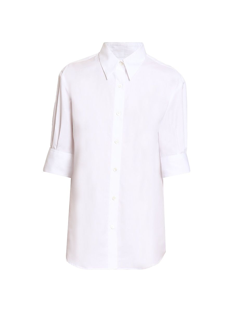 Women's Celindo Cotton Poplin Shirt - White - Size 14