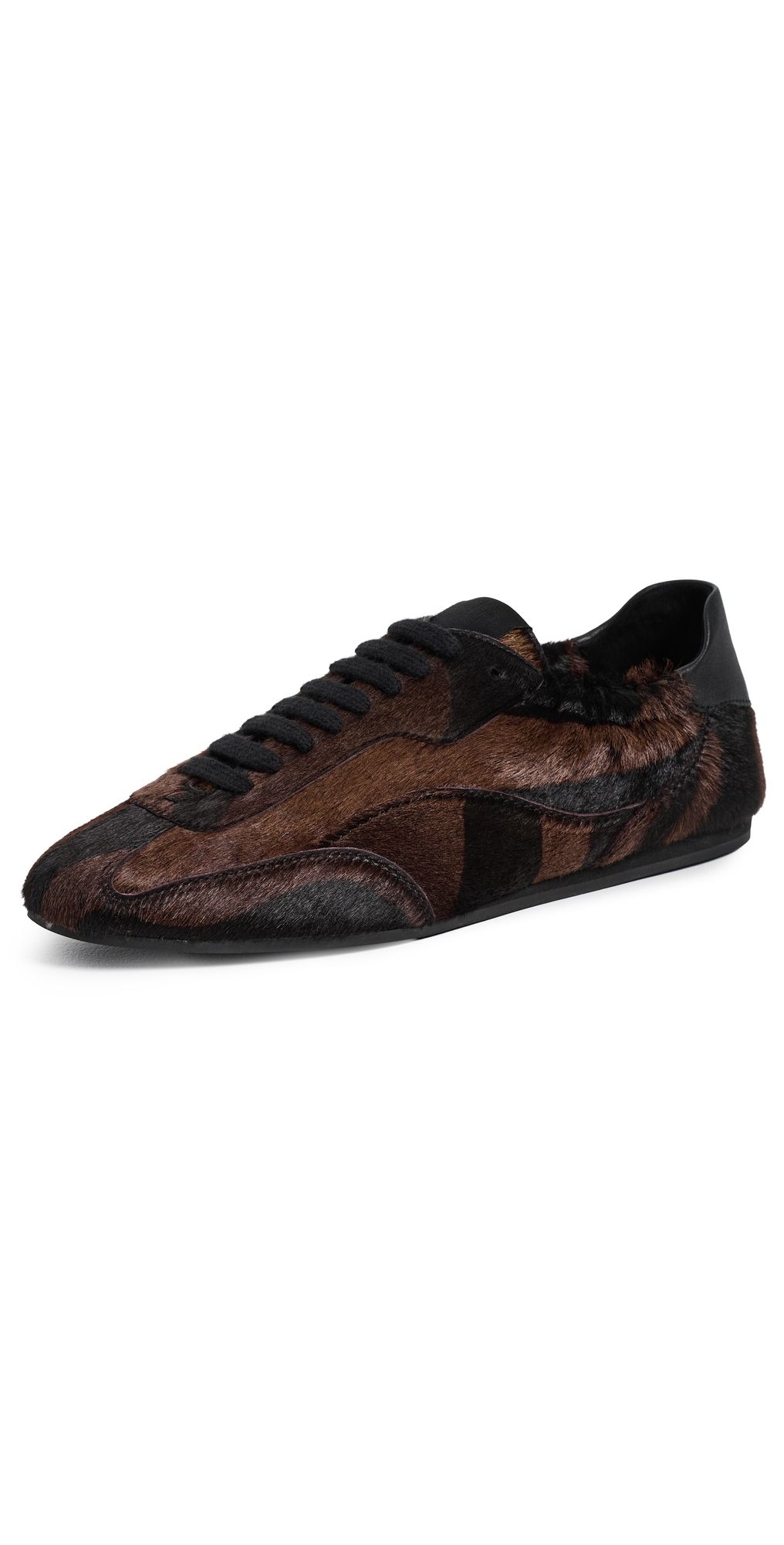 SIMKHAI Georgie Elasticized Fur Sneakers Cacao Multi 41