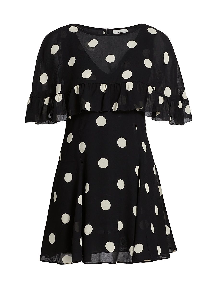 Women's Zelena Two-Piece A-Line Minidress & Shawl - Moon Dot - Size 6