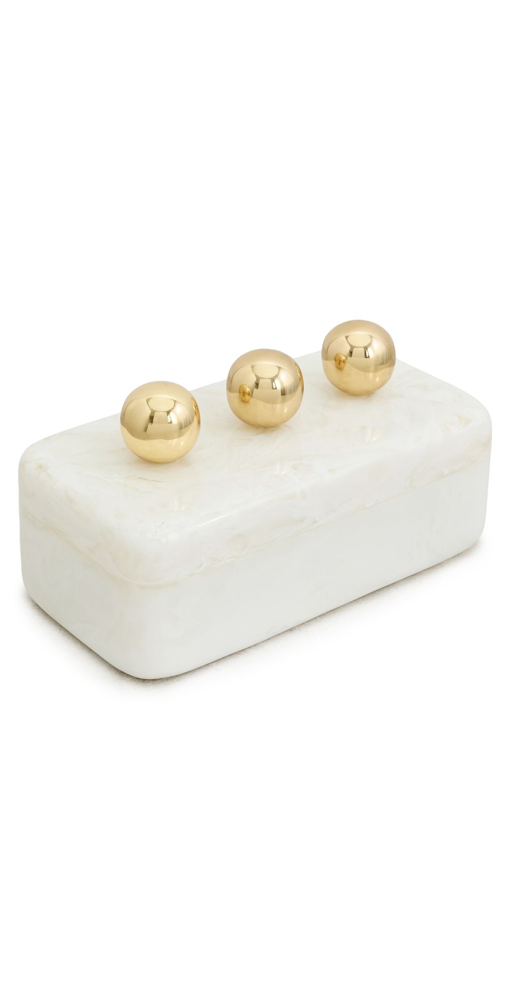 Jonathan Adler Fontana Box White/Gold One Size