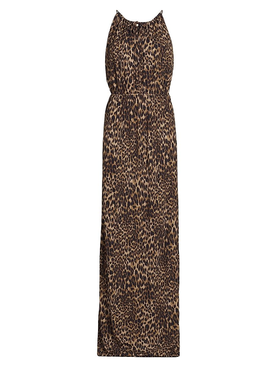 Women's Vesper Leopard Print Maxi Dress - Vintage Leopard Print - Size XL