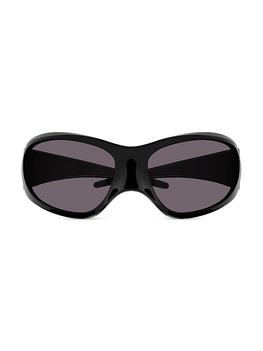 Women's Skin 80MM Oval Shield Sunglasses - Black