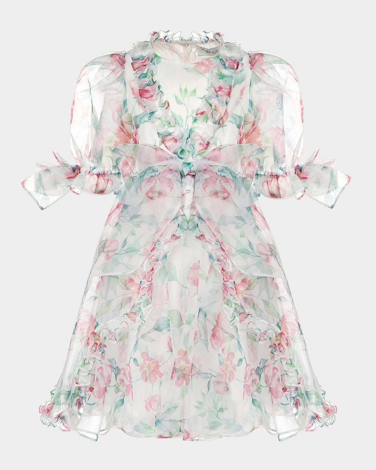 Girl & apos;s Enchanting Organza Floral Dress, Size 3T-10