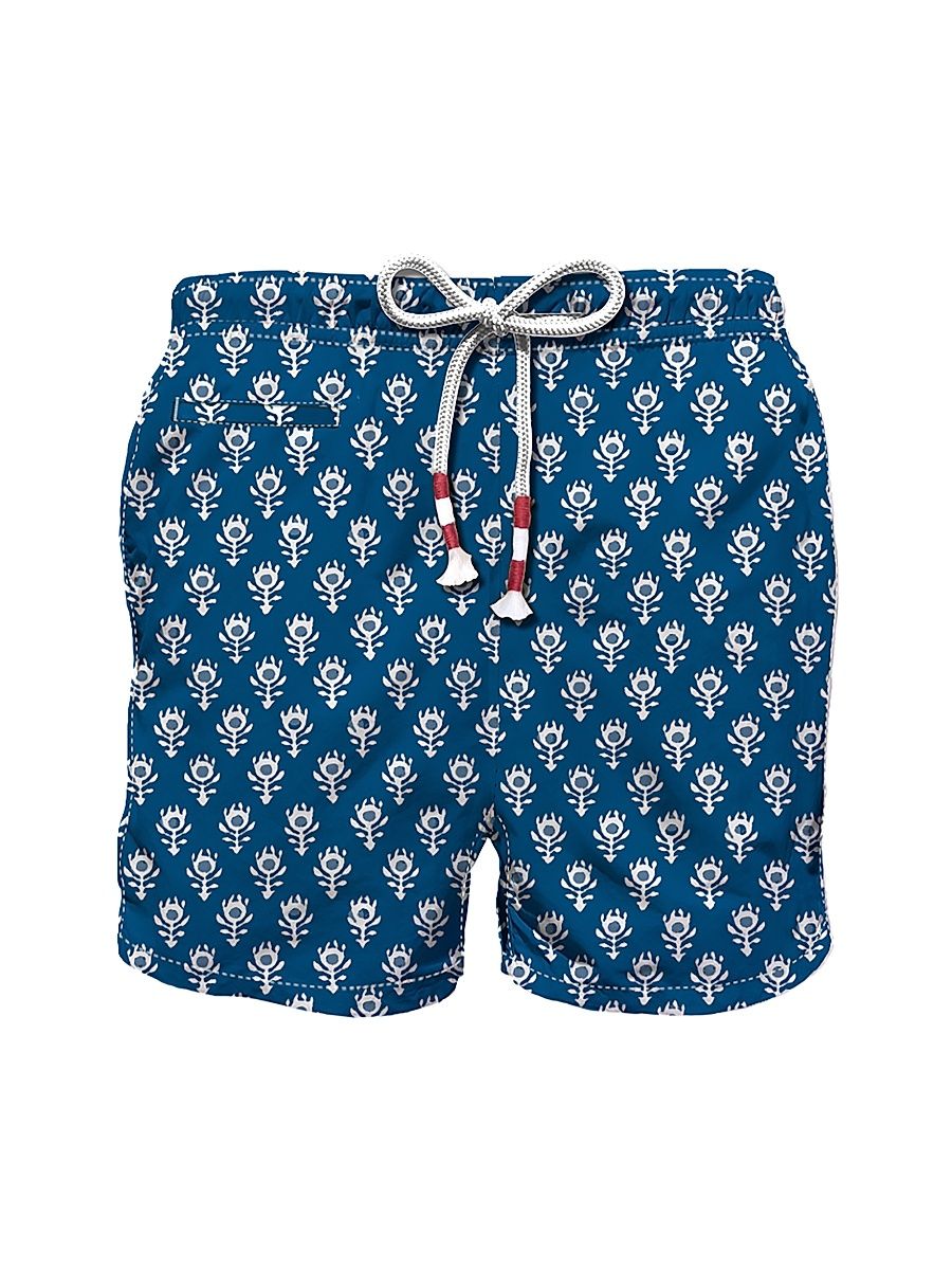 Men's Caprese Printed Swim Shorts - Indigo - Size XXL