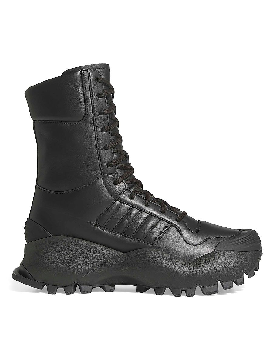 Men's adidas x Willy Chavarria Forum Mid-Top Leather Boots - Black - Size 10.5