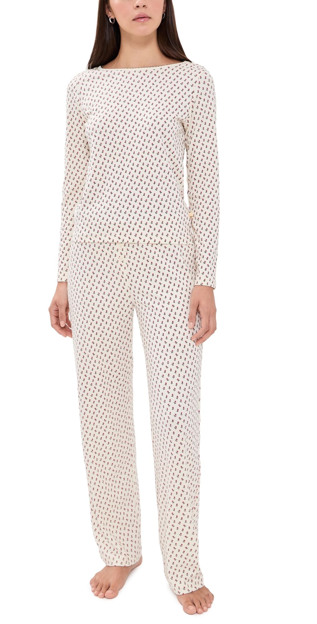Cozyland by Morgan Lane Ellie Pajama Set Petite Posies Print L