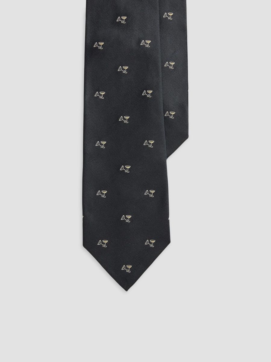 Ralph Lauren Purple Label Men's Martini Cocktail Silk Repp Tie - Navy
