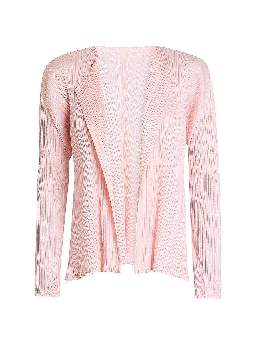 Women's Monthly Colors: March Plissé Blazer - Light Pink - Size Large