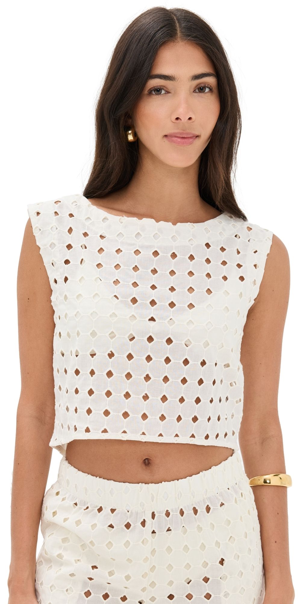 LE BOP Eyelet Odette Top Black XL