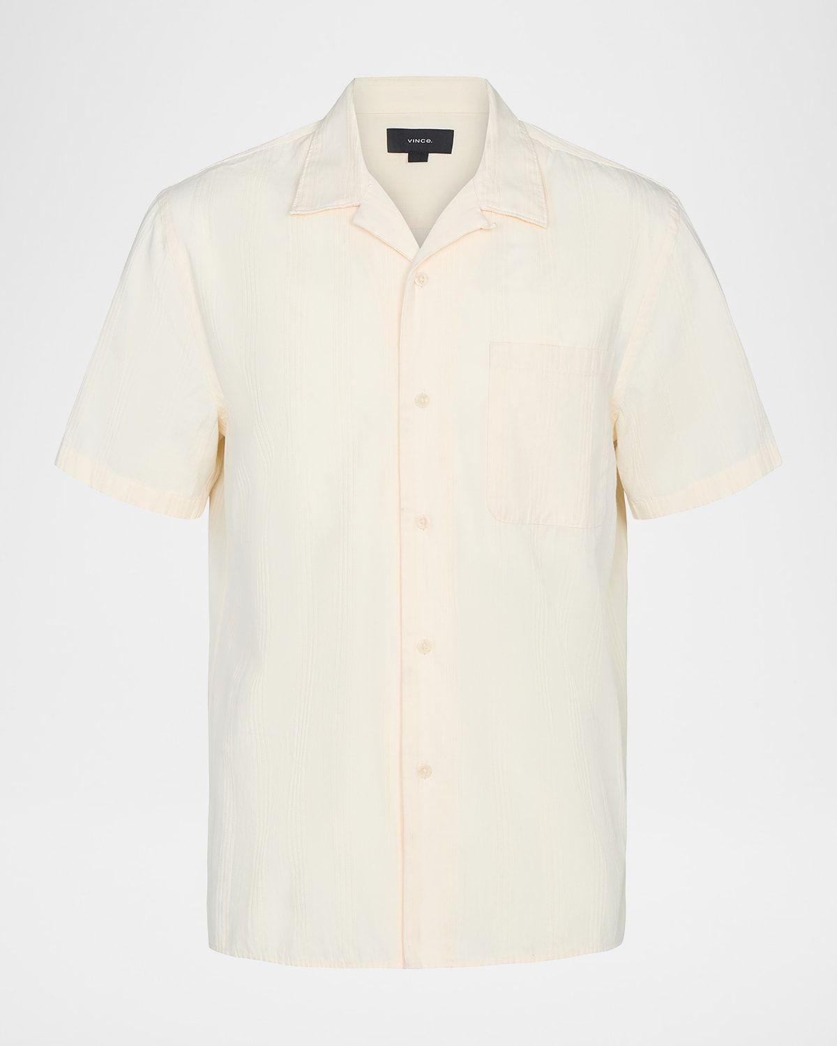Men & apos;s Union Stripe Cotton Loop-Collar Short-Sleeve Shirt