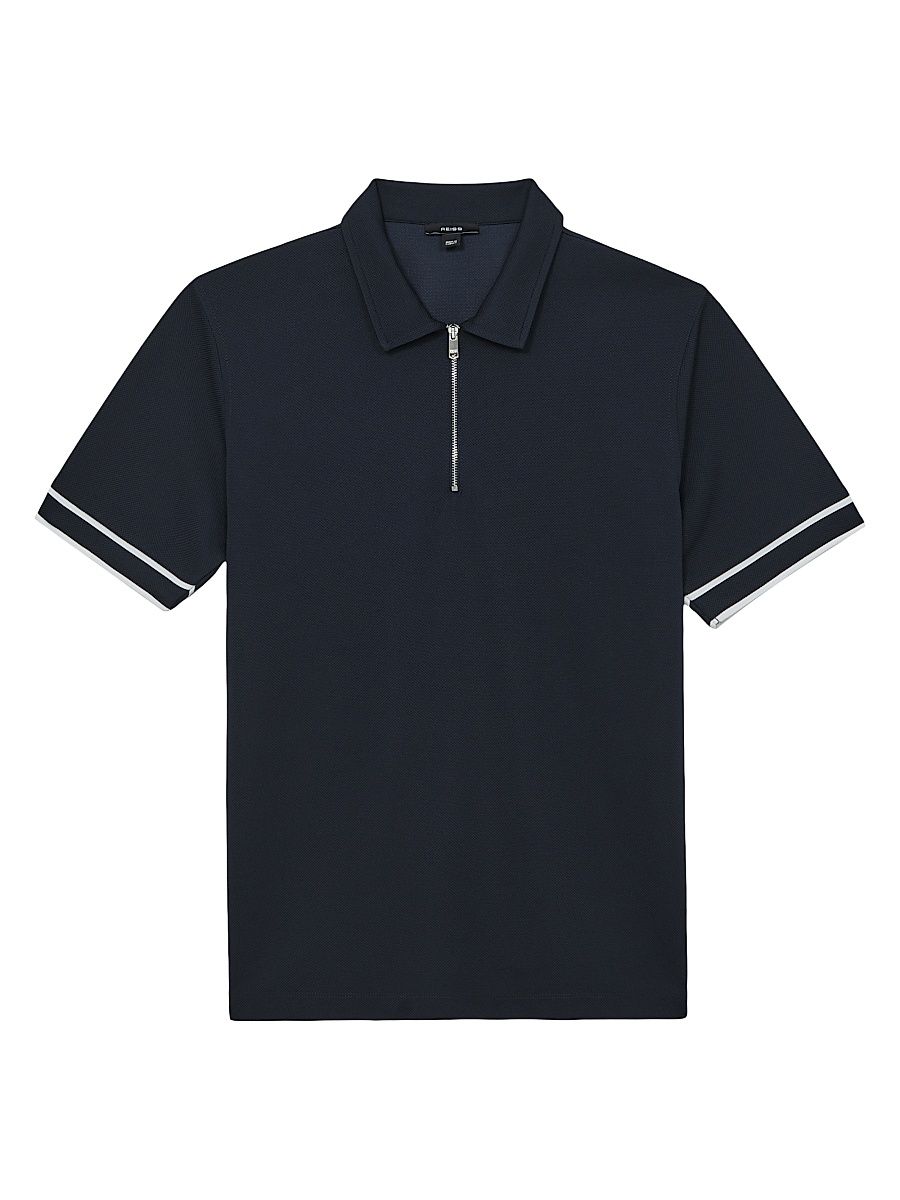 Men's Zain Half-Zip Polo Shirt - Navy - Size XXL