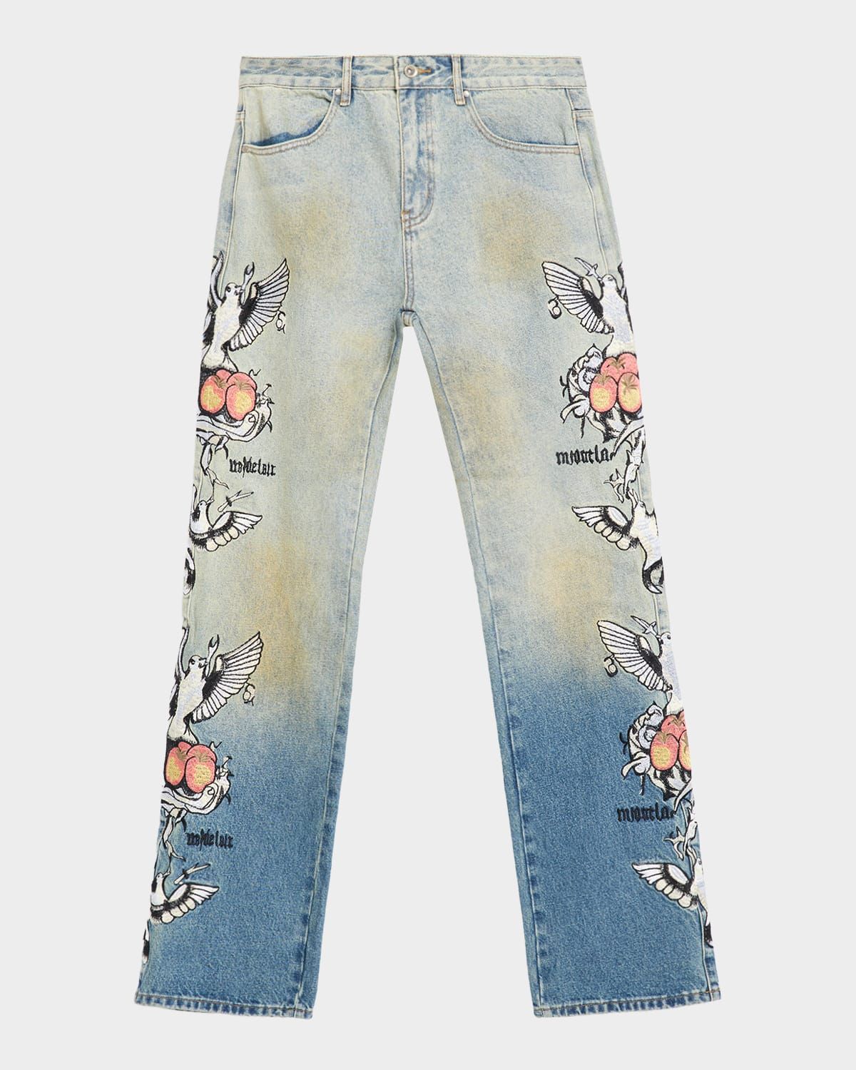 Men & apos;s Dove Embroidered Jeans