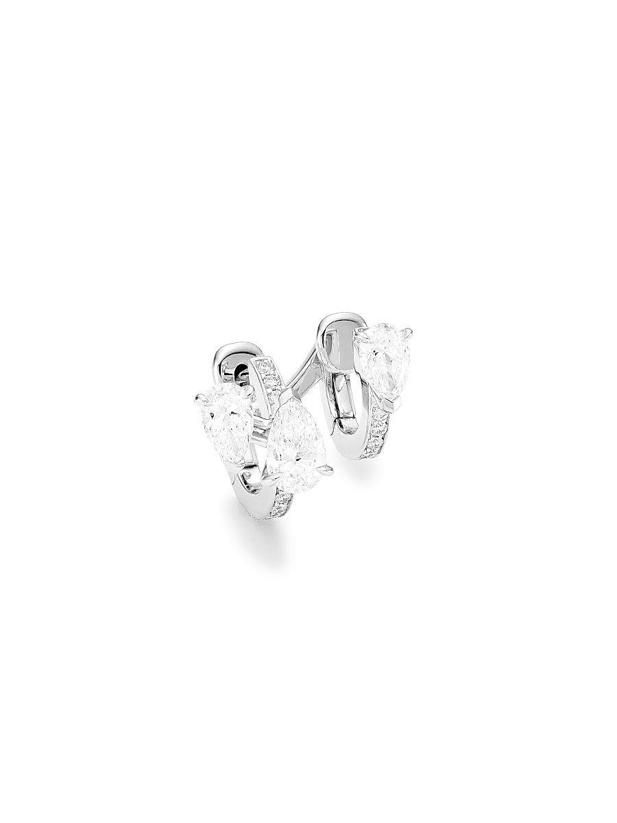 Women's Serti Sur Vide 18K White Gold & 0.70 TCW Diamond Ear Cuff - Left Or Right - White Gold - Size Right
