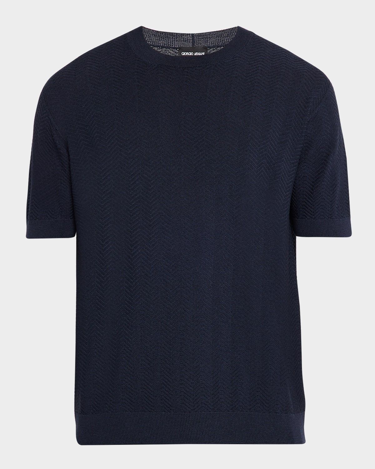 Chevron Silk-Cotton T-Shirt