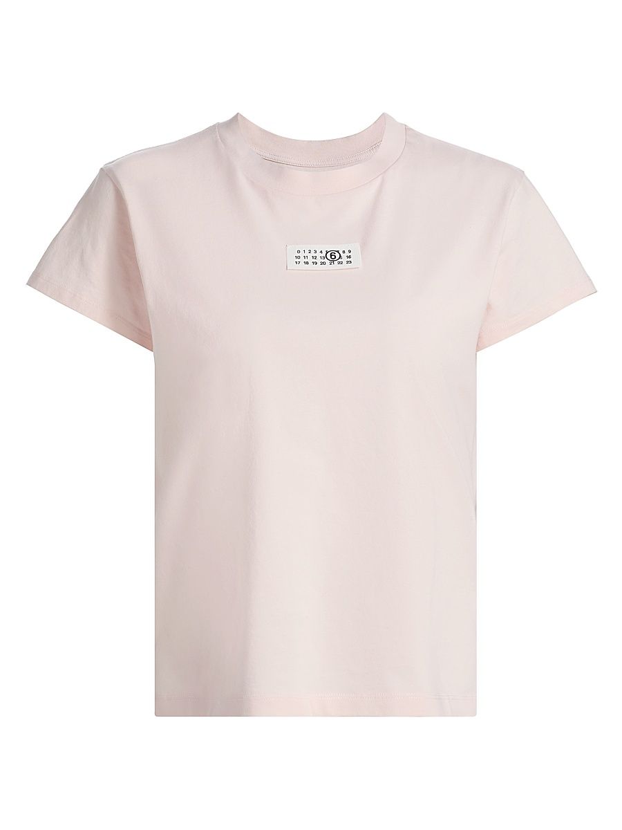 Women's Numeric Cotton T-Shirt - Pink - Size XS