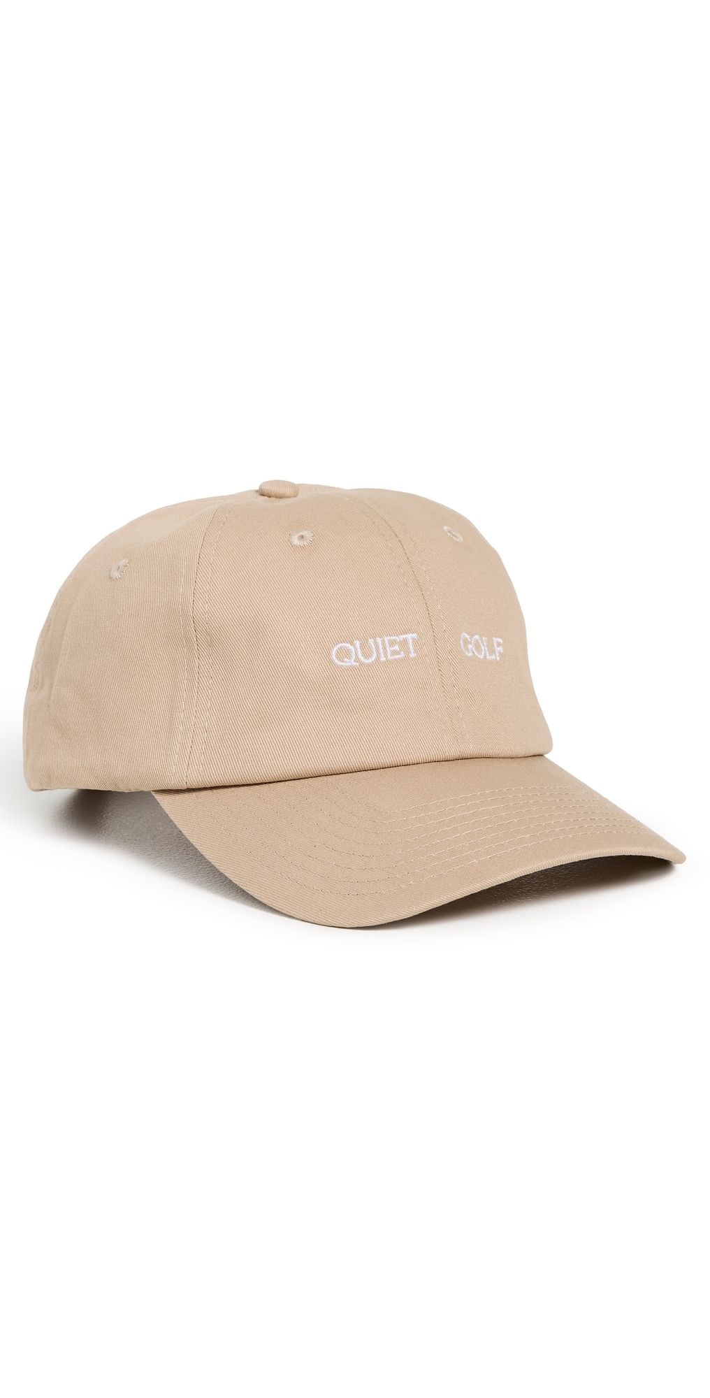 Quiet Golf Wordmark Dad Hat Tan One Size