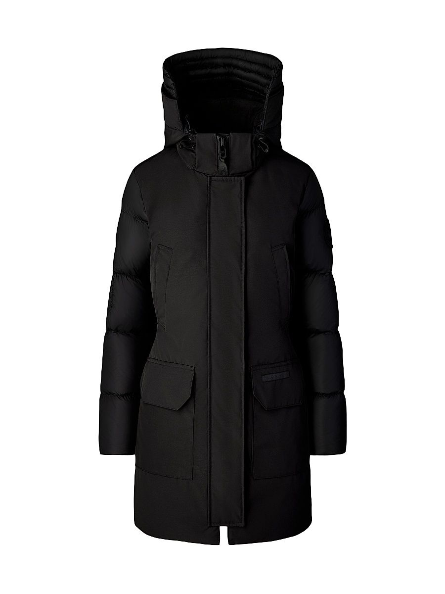 Women's Paradigm Trillium Hooded Down Parka - Black - Size XS