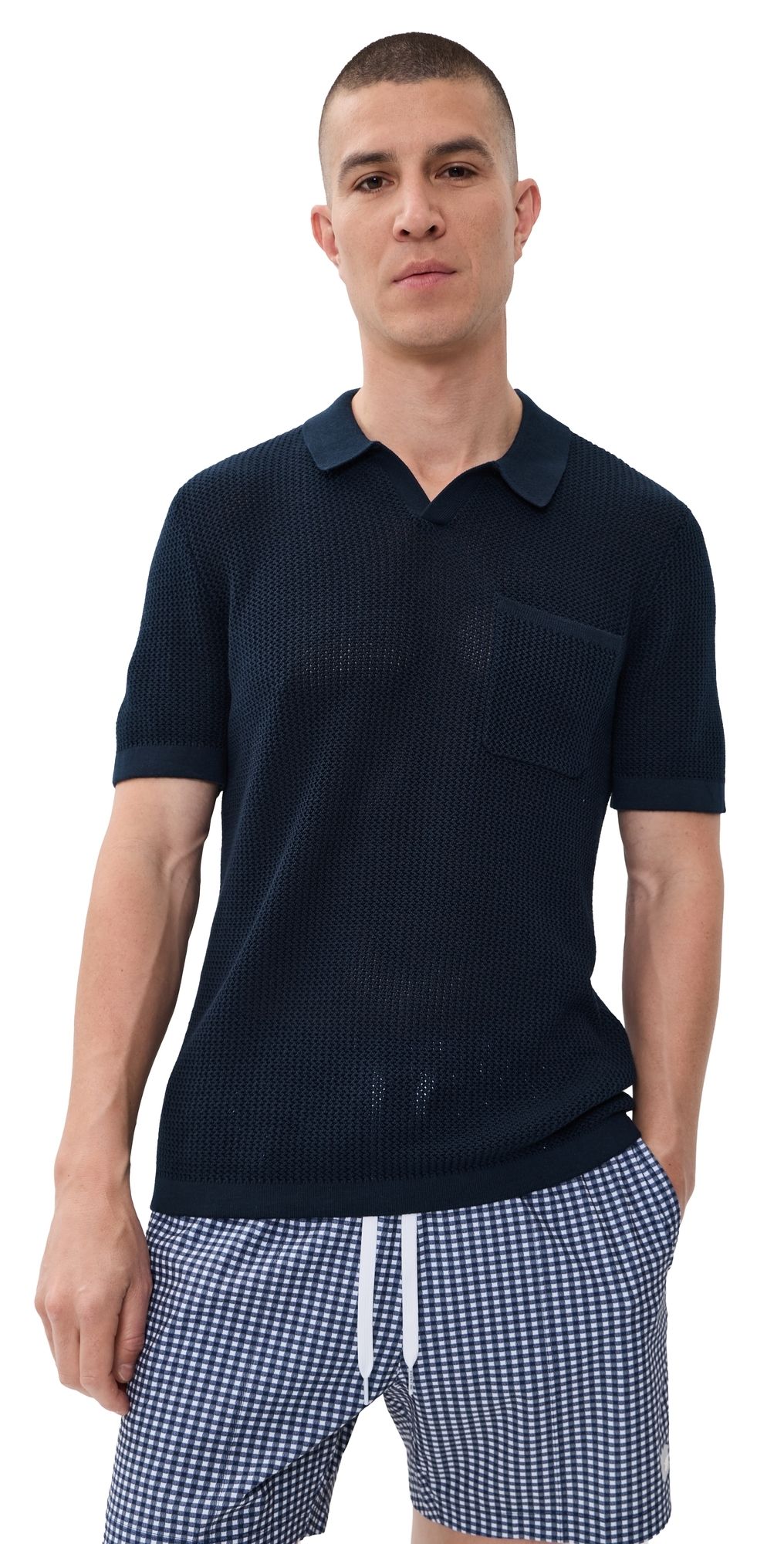 Rhone Coastal Johnny Collar Polo True Navy L