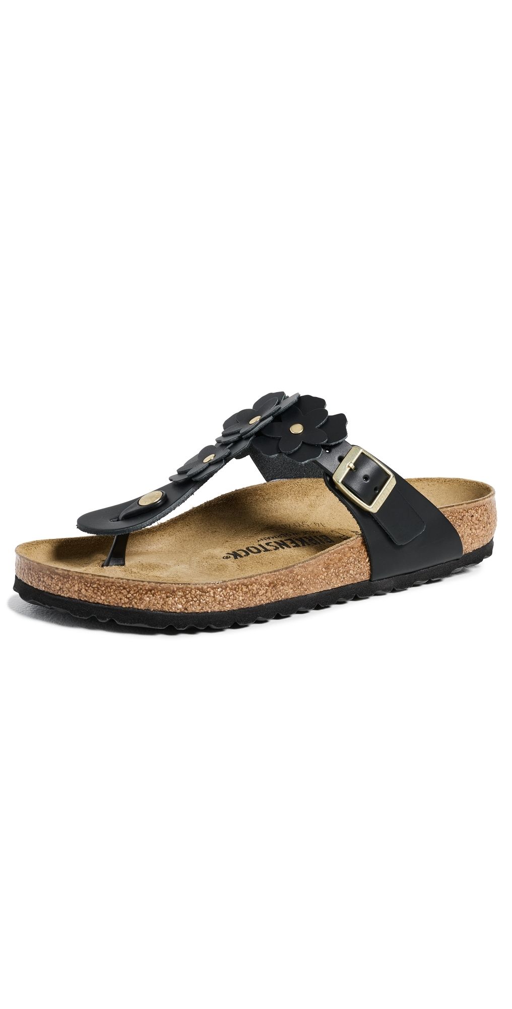 Birkenstock Gizeh Flowers Sandals Black 38