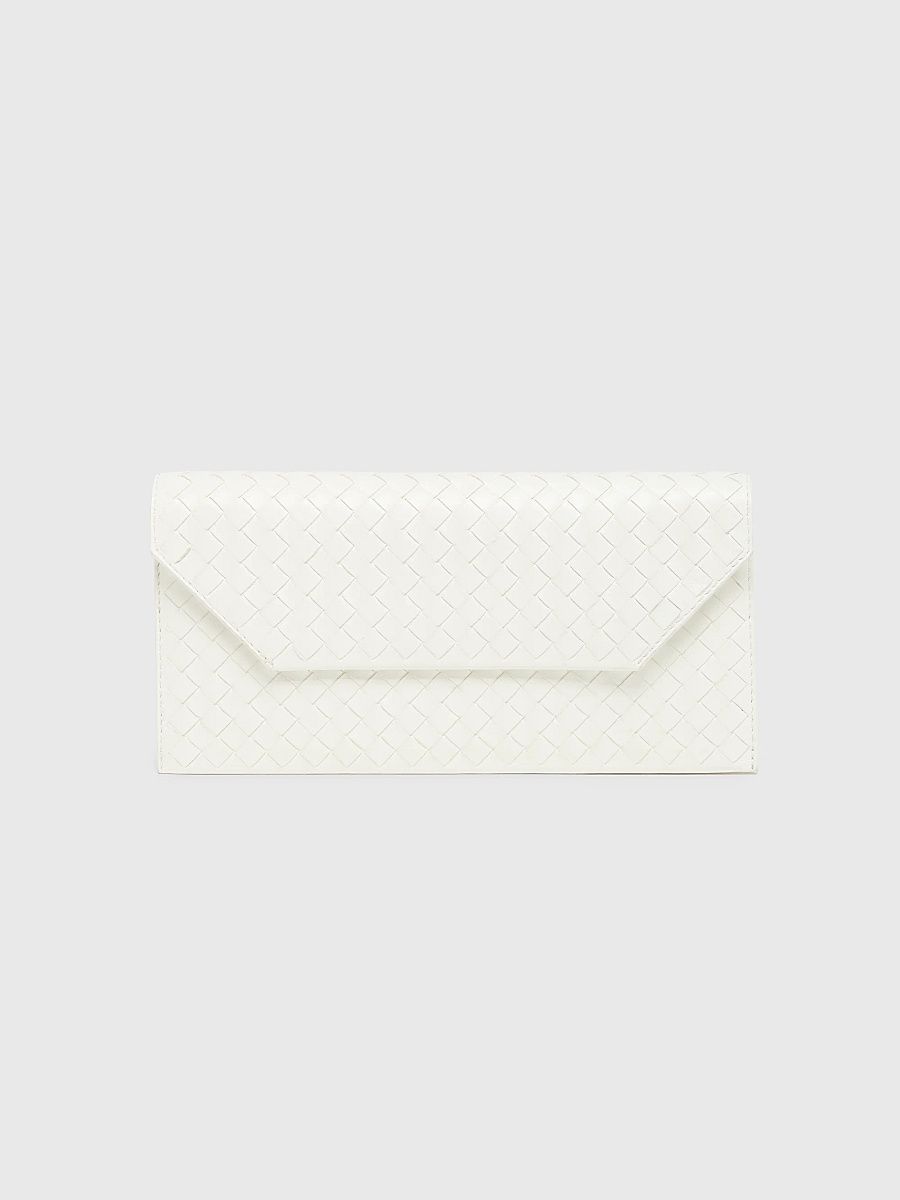Women's Intrecciato Flap Nappa Leather Shoulder Bag - Alabaster