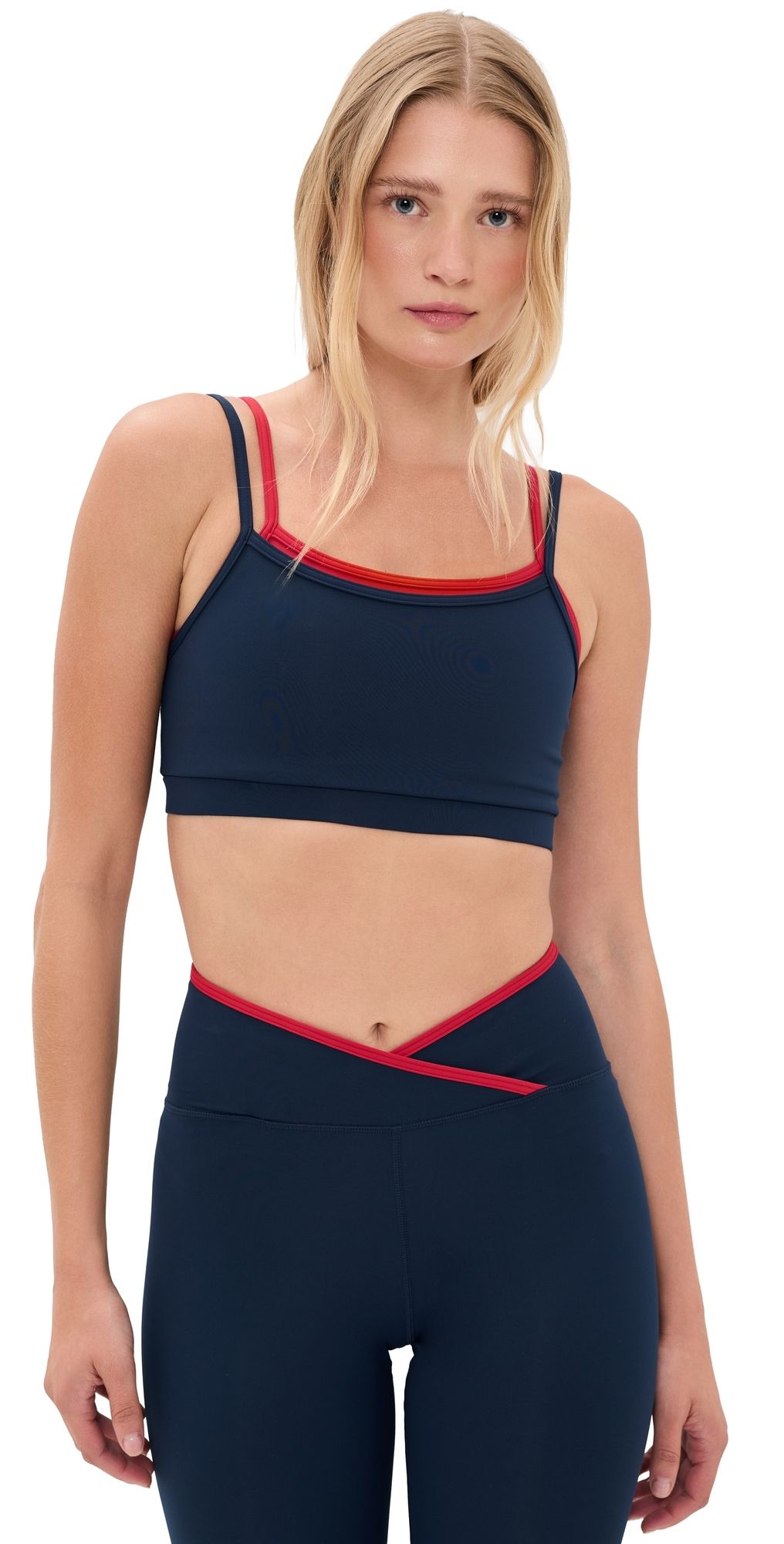Strut This The Rhodes Bra Navy/Red XS
