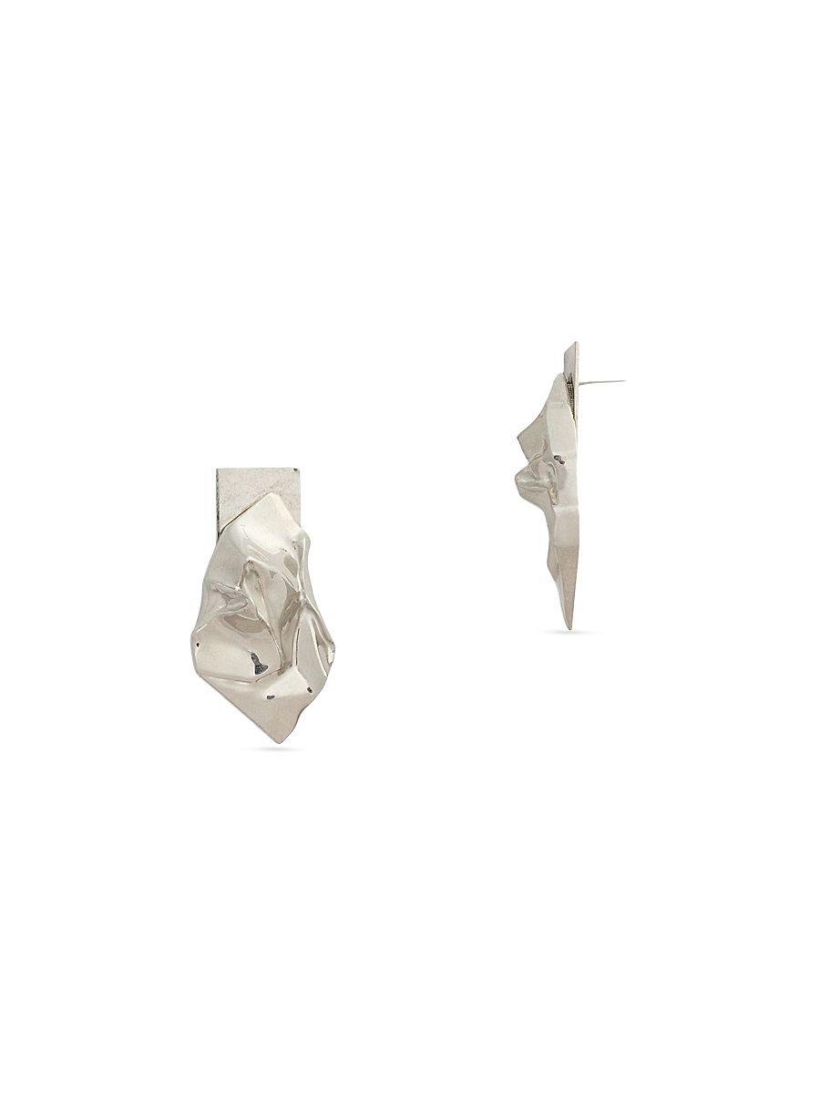 Polo Ralph Lauren Women's Silvertone Textured Drop Earrings - Antique Silver Gold