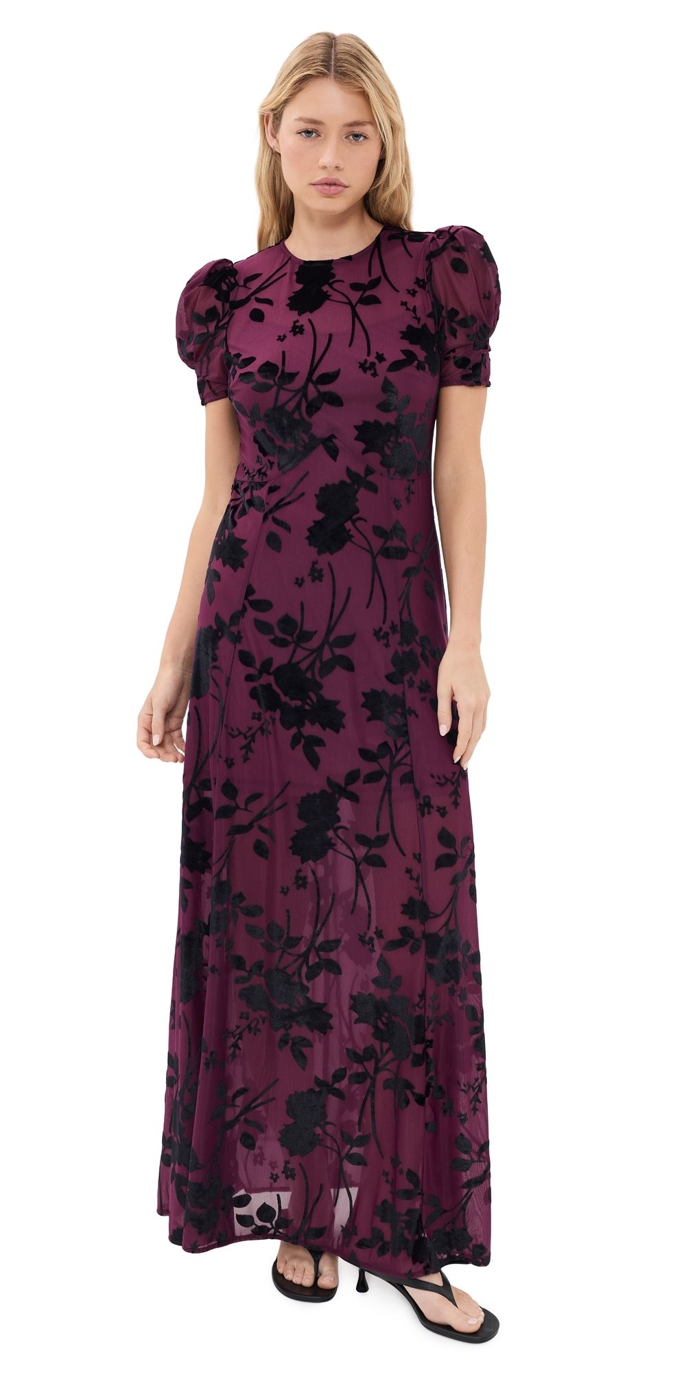 o. p.t Ralph Velvet Dress Plum Velvet L