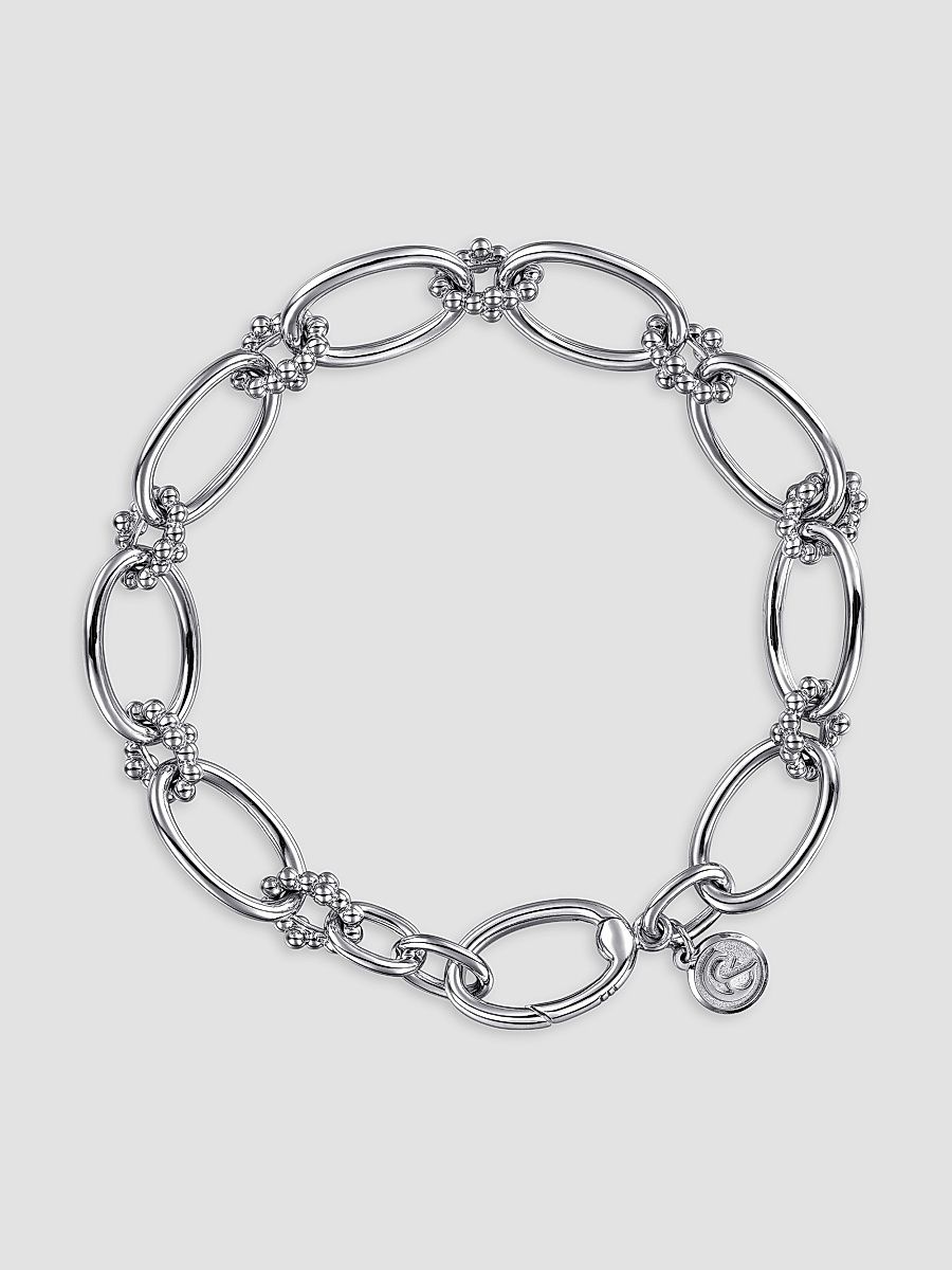 Gabriel & Co Women's Bujukan Sterling Silver Oval-Link Chain Bracelet - Sterling Silver