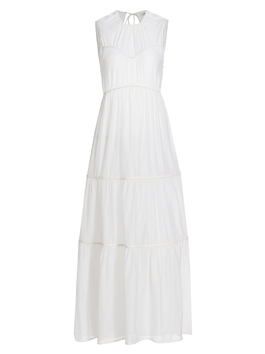 Women's Emme Tiered Maxi Dress - Ivory - Size 10
