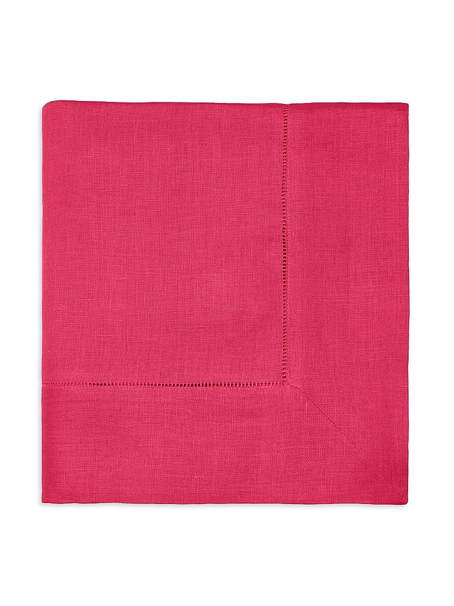 Festival Round Linen Tablecloth - Raspberry