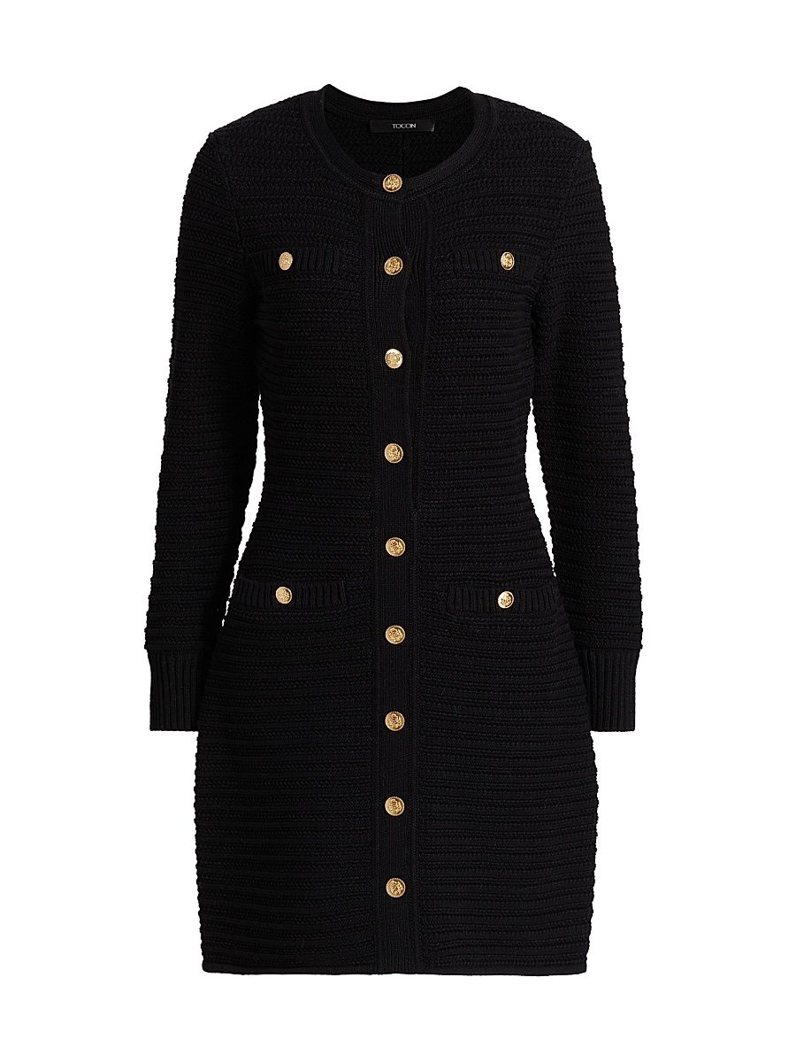 Women's Darla Knit Cotton Minidress - Jet - Size Large