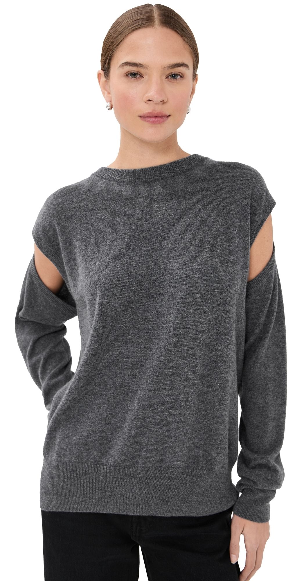 LISA YANG Othelia Cashmere Sweater Graphite 2