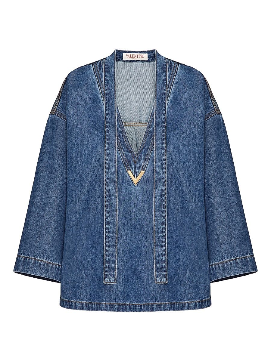 Women's Medio Denim Kaftan - Denim - Size 8