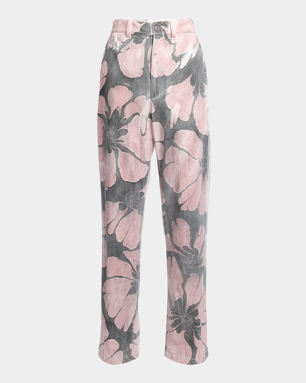 Men & apos;s Pynam Floral-Print Denim Pants