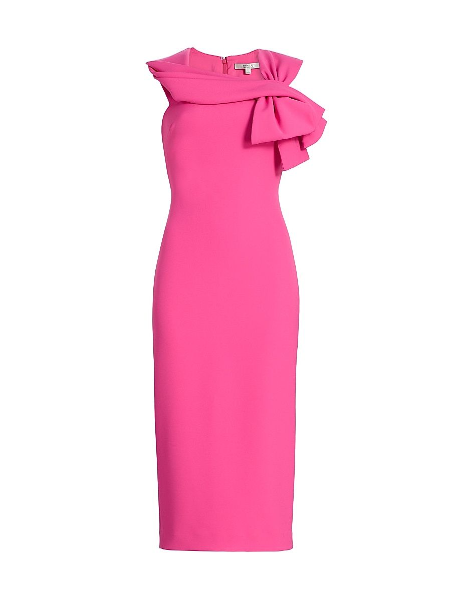 Women's Stretch Crepe Sheath Dress - Hot Pink - Size 12